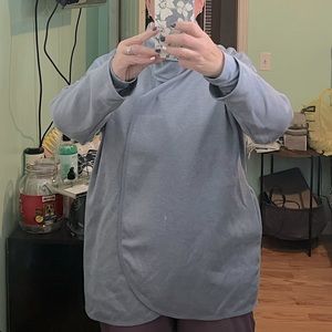 Nike, XL, powder blue overcoat/cape.